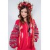 Embroidered boho dress "Fairy Story" Cherry